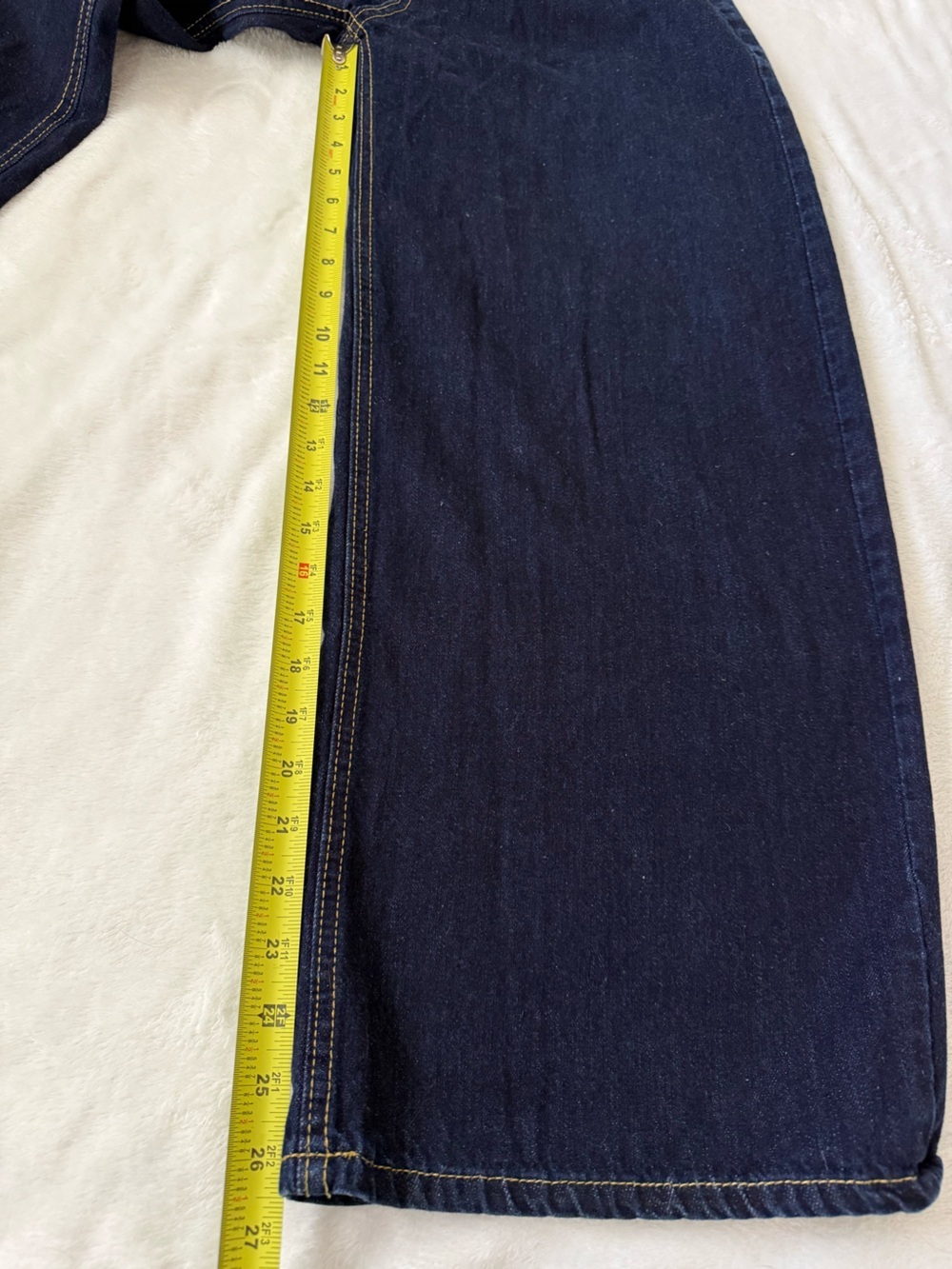 Beaularés Beau Wide Leg Jeans High Rise Dark Wash Culotte Denim Size S - Picture 9 of 12